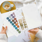 Ivory Cloth Wedding Planner Book with Gold Foil