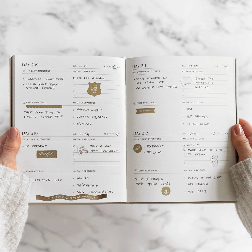 My Daily Self-Care (Almond) Reflection and Gratitude Journal