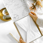 Ivory Cloth Wedding Planner Book with Gold Foil